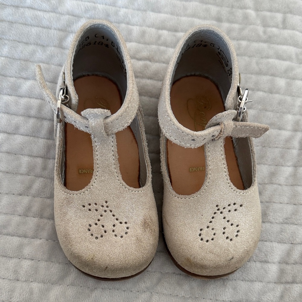 Bonpoint silver Kids Dress Shoes with 🍒 Detail